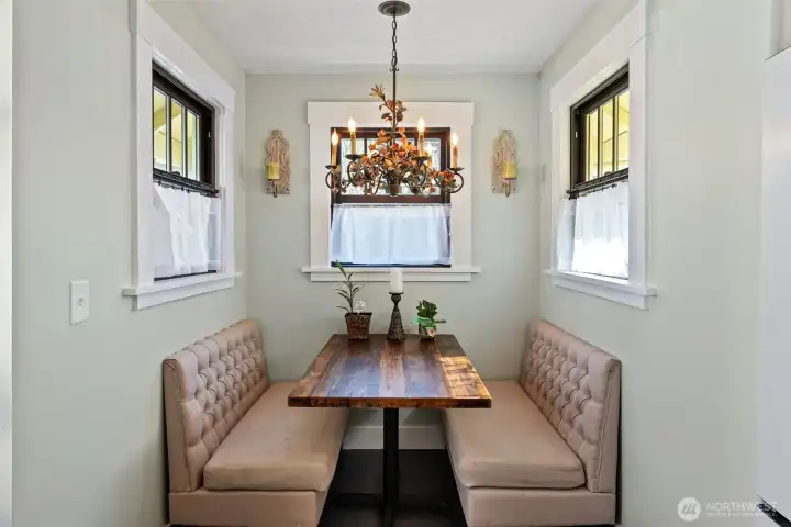 Enjoy a morning cup of coffee or an amazing meal in this sweet space.