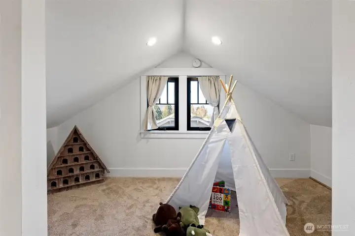 Brand new Andersen windows allow for a nice cross breeze when opened in the upstairs area.