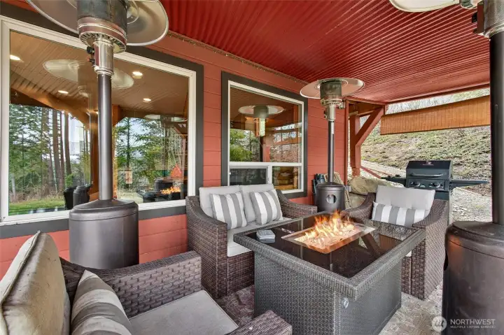 Lower Level Heated Seating Area