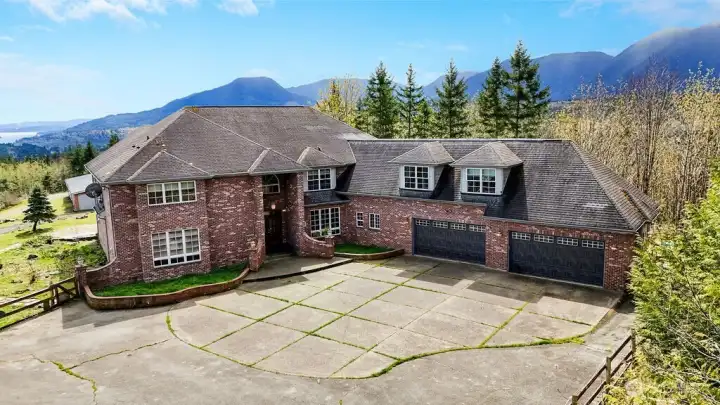 Ample parking area with 3+ car garage.