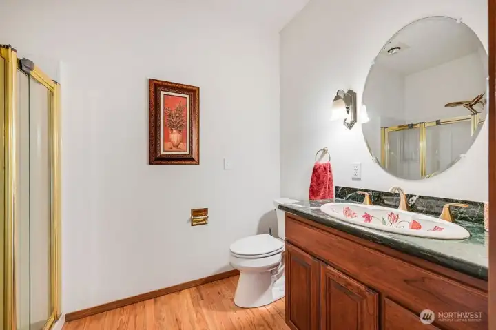 Bath room off living area on main floor.