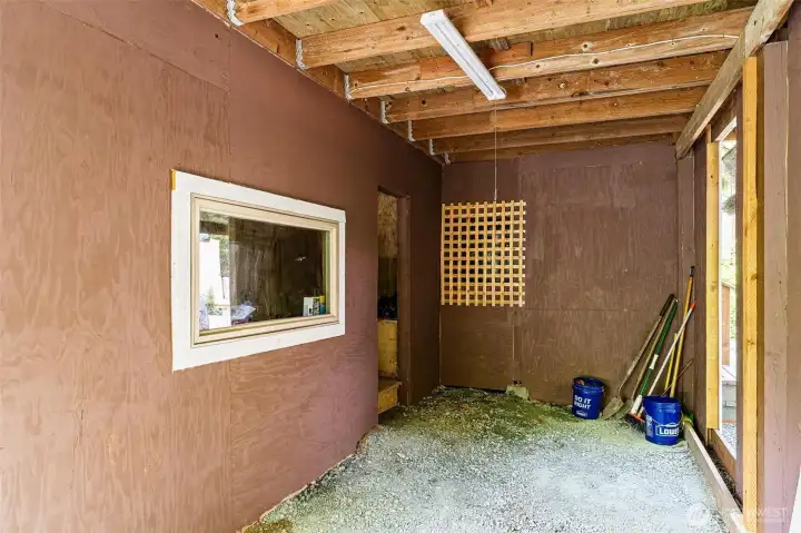 Storage area under cabin #1 porch