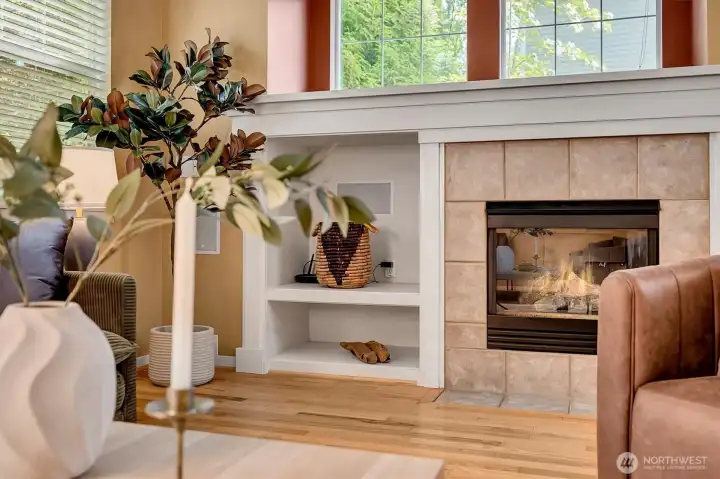 Fireplace in living room
