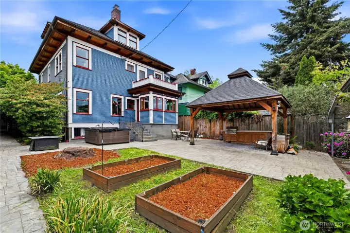 Gazebo and stamped concrete patio