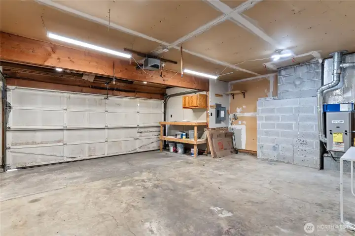Spacious 2 car garage.