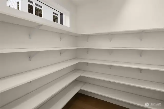 Huge walk-in pantry.