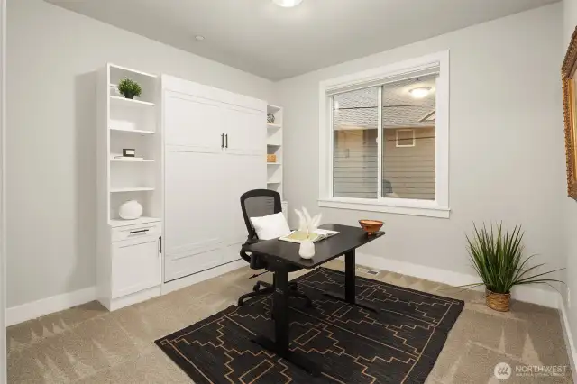 Guest bedroom with built in Murphy Bed and on suite bathroom