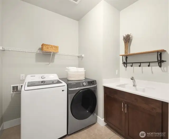 Spacious laundry room