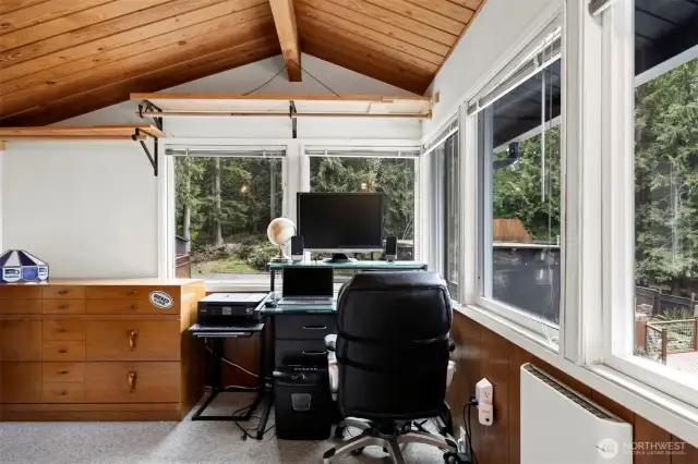 The views from this room are outstanding and there could be uses for this room. It would be a great place to work-out or do yoga, too!