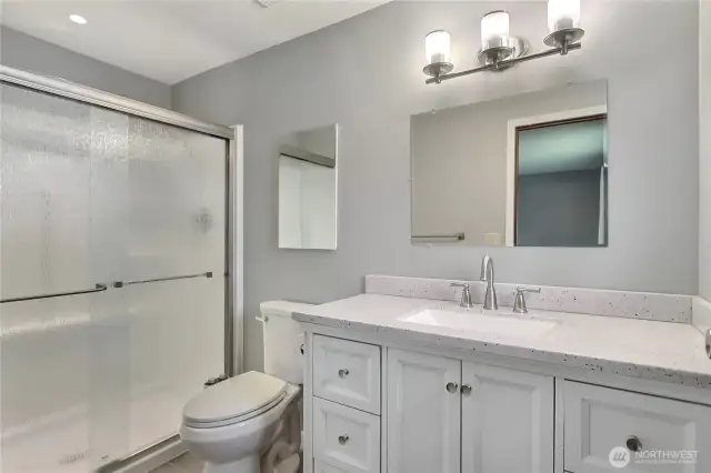 Primary bath has been updated