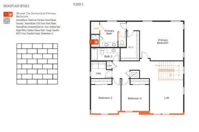 Tile backsplash diagram 2