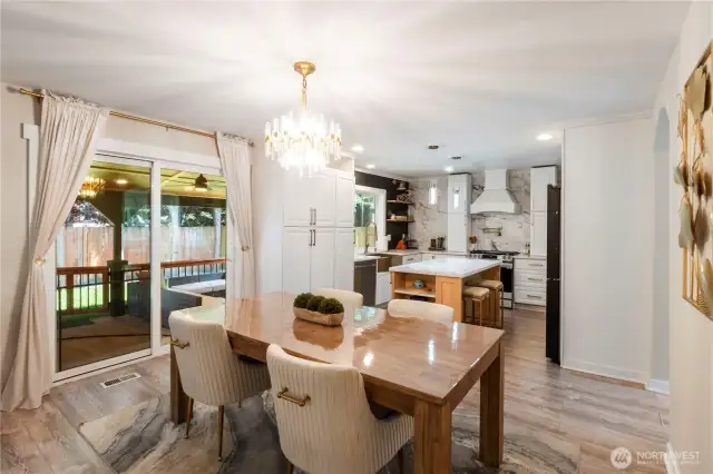 Just outside the sliding glass door is your covered patio.
