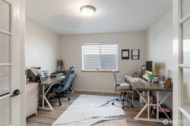 Also downstairs is your dedicated office.