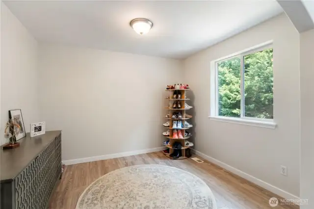 This is such an amazing space - workout area, reading nook, office, or perhaps a large walk-in closet?