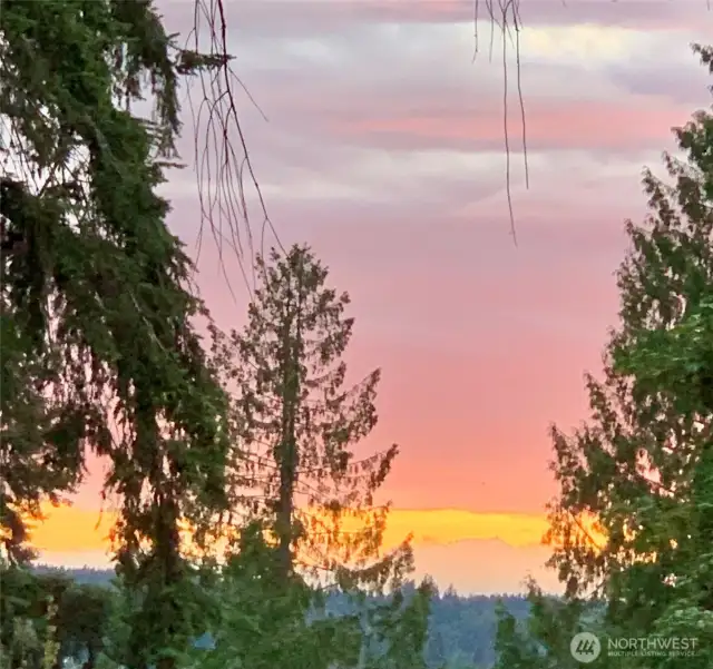 West facing deck sets the stage for nightly sunsets