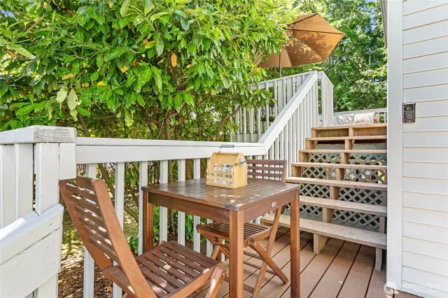 The lower and upper deck are easily accessible from both the front entry, or the kitchen & sunroom. Enjoy the privacy and a calming place for relaxing or grilling.