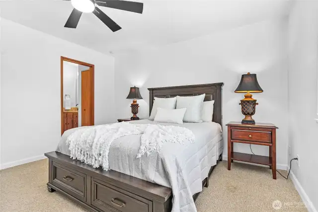 Primary bedroom with ensuite 3/4 bath