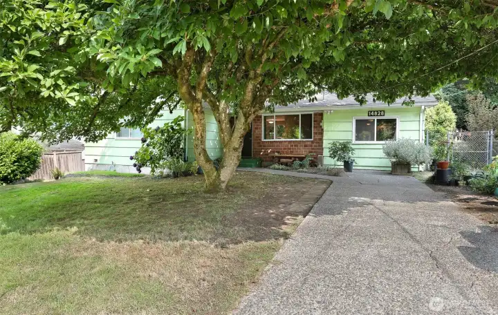 One level living with just a couple steps for entry.