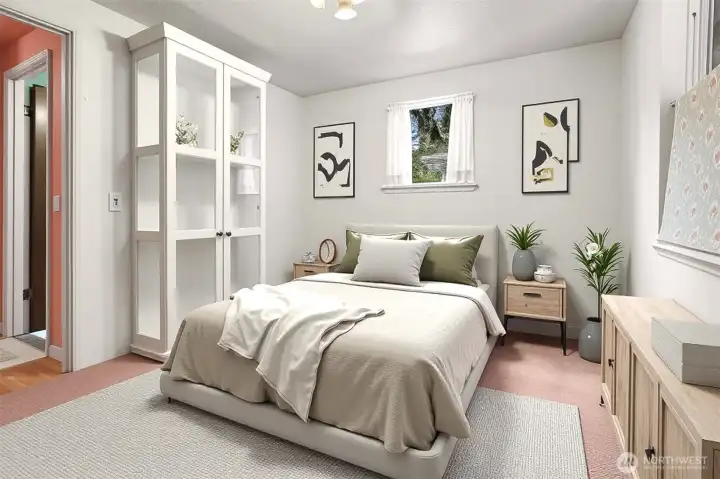 Back bedroom (Virtually Staged)