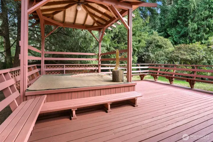 Large deck with covered area