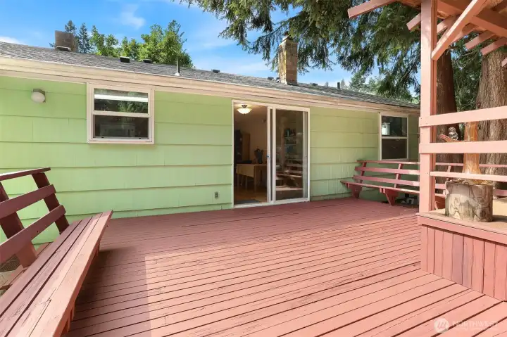 Large deck with covered area