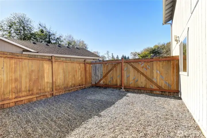 Fully fenced dog run