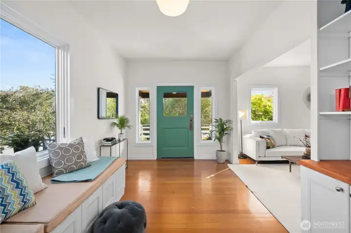 Beautiful built-ins and original details.
