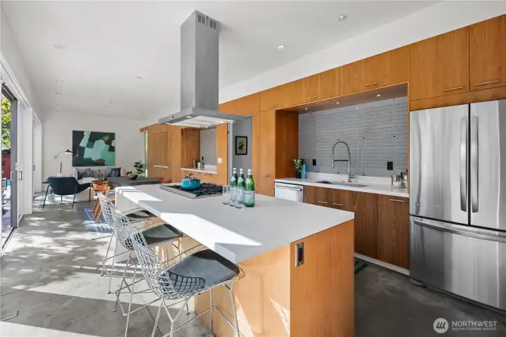 The stunning modern 2010 addition off the original 1905 home.