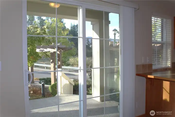 View from the sliding doors