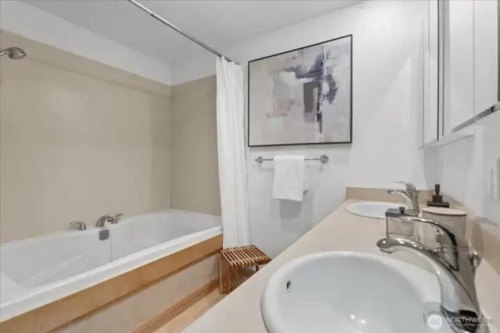 Large oversized Soaking Tub in Primary Bath