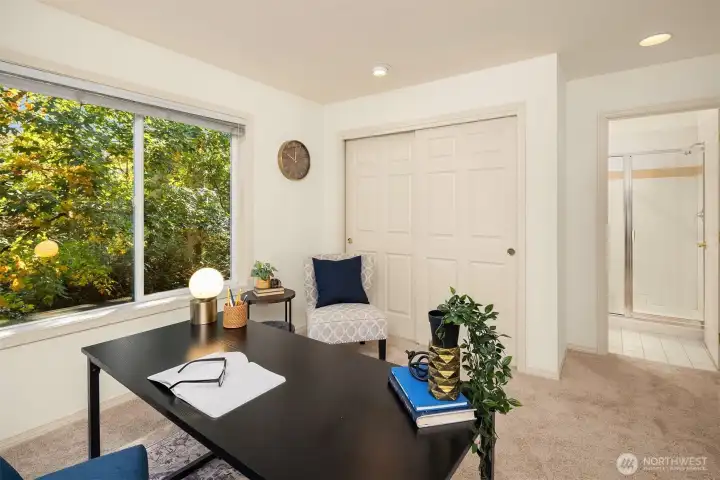 A second ensuite bedroom on the upper level