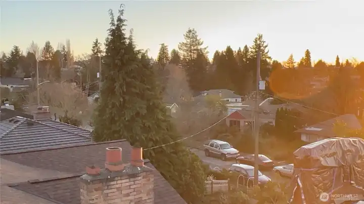 Potential view from future third floor.  Taken while standing at pinnacle of roof. Looking SW.