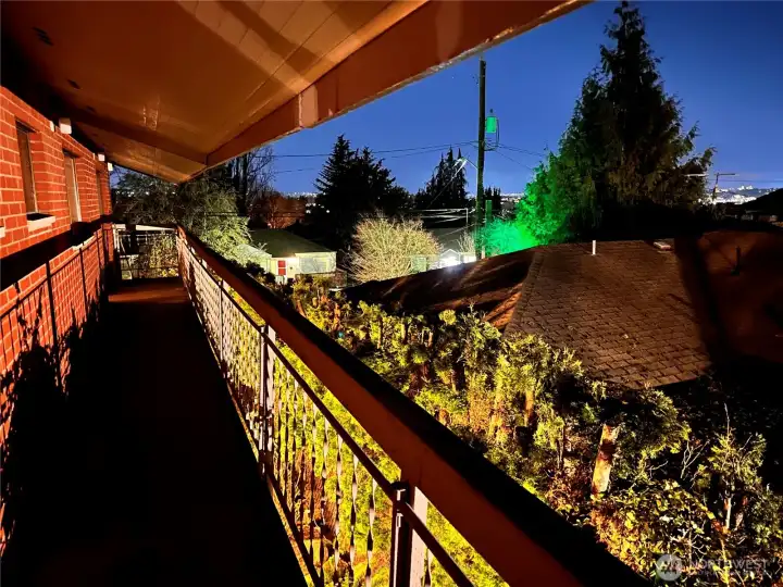 View from deck standing outside Master Bedroom.