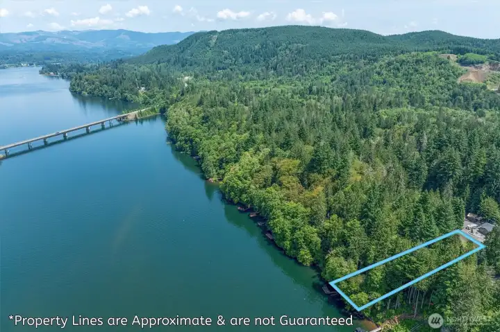 Great location. Line show property and access. Shoreline is owned by Tacoma Power & Light.