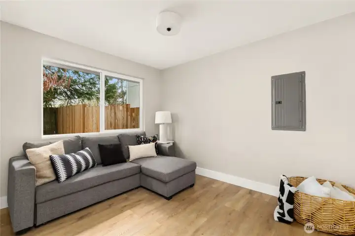 Primary bedroom with ensuite bathoom.