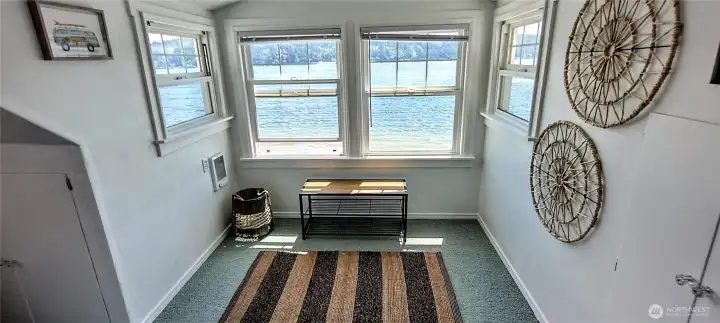 Large primary bedroom with 1/2 bath.