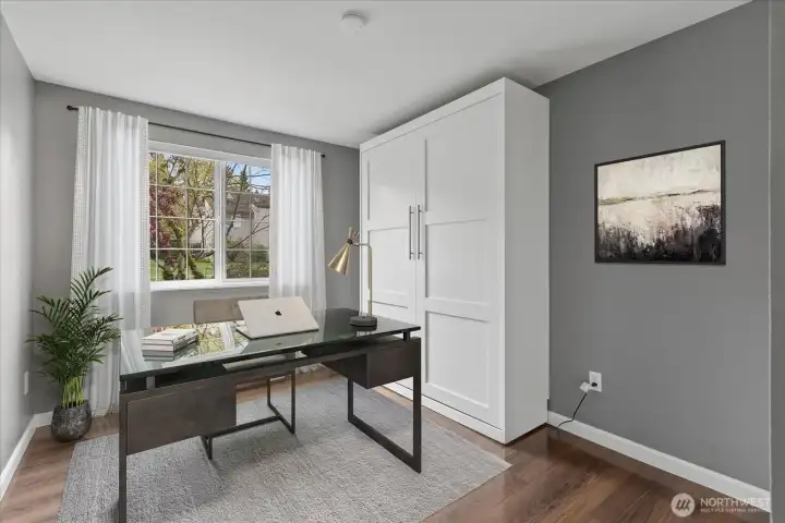 2nd bedroom staged as office.