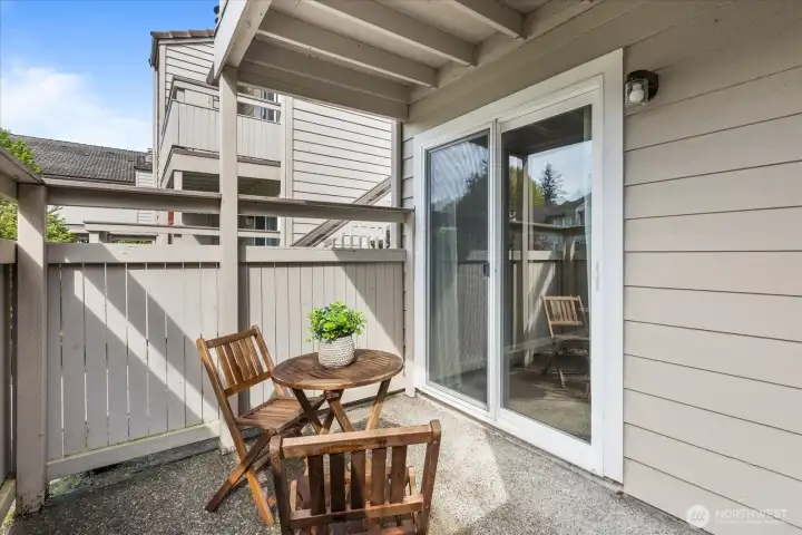 Slider from living room onto patio