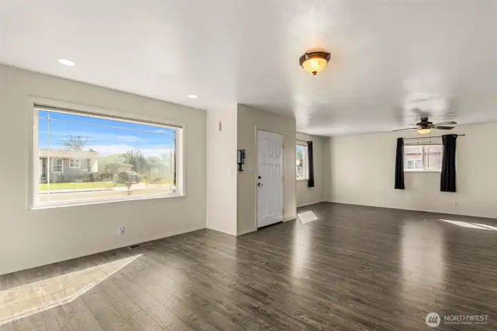 Not staged, new flooring.