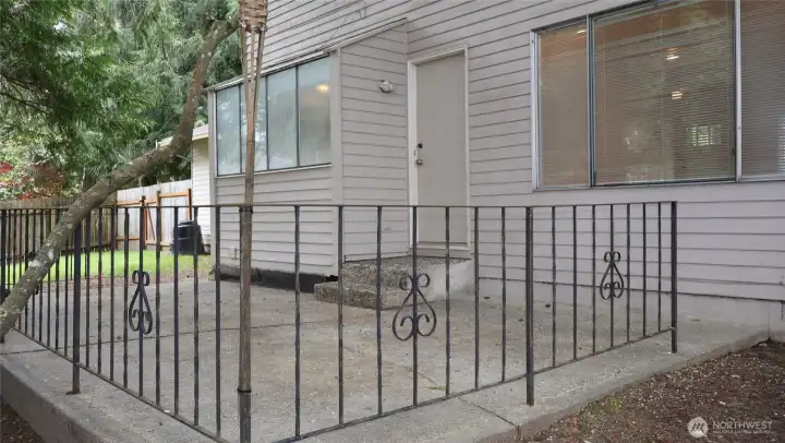Large patio for outdoor living