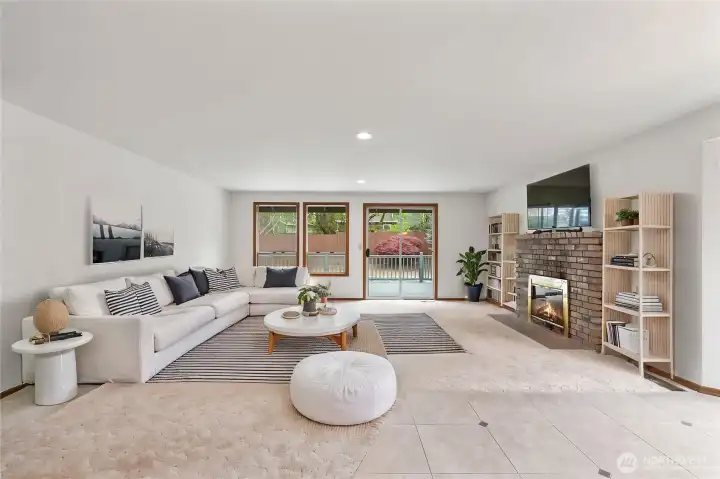 Virtually Staged Family Room