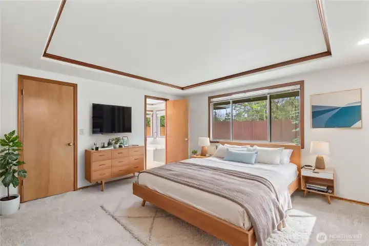 Virtually Staged Primary Suite