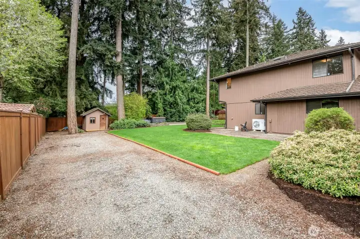 Side yard behind gate with so much room for RV/Boat/Toy parking