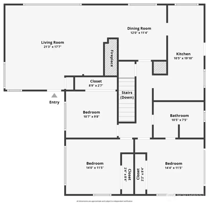 Floor plan upstairs