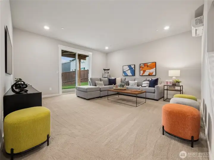Rec. room is large enough for a game room. Pictures are for representational purposes only. Finishes vary.
