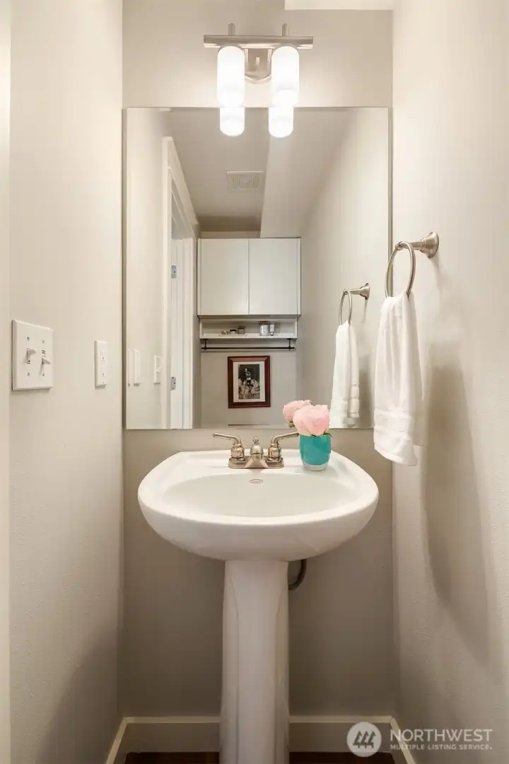 Main living powder room. Just right. Main living powder room. Just right.