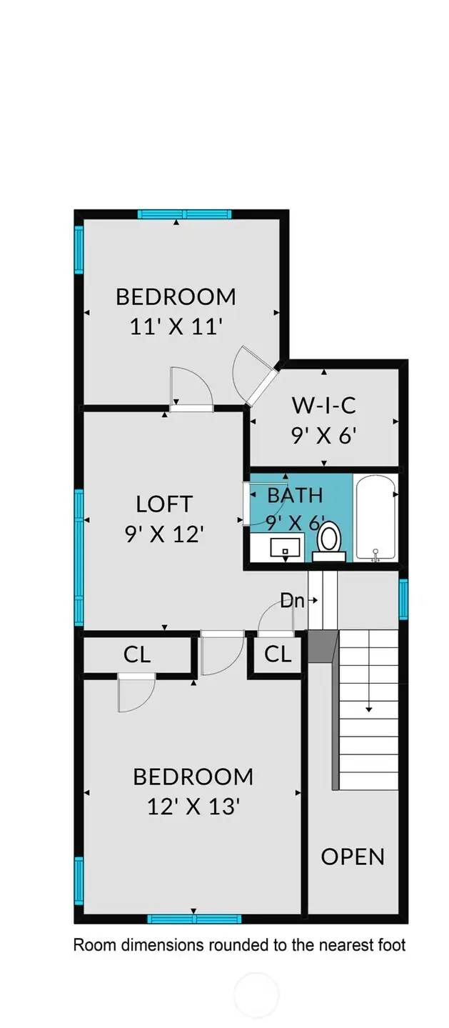 Upper Level Floor Plan.