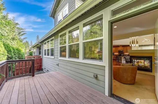 Off the family room is the perfect sized deck for grilling and relaxing. There is also a lower spaces that would be perfect for a pet!