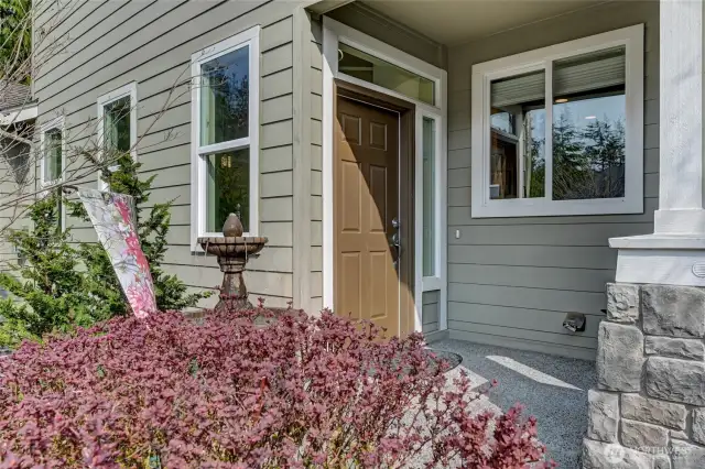 Large covered porch for your guests to enter.