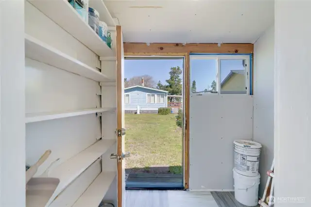 mud room to back yard